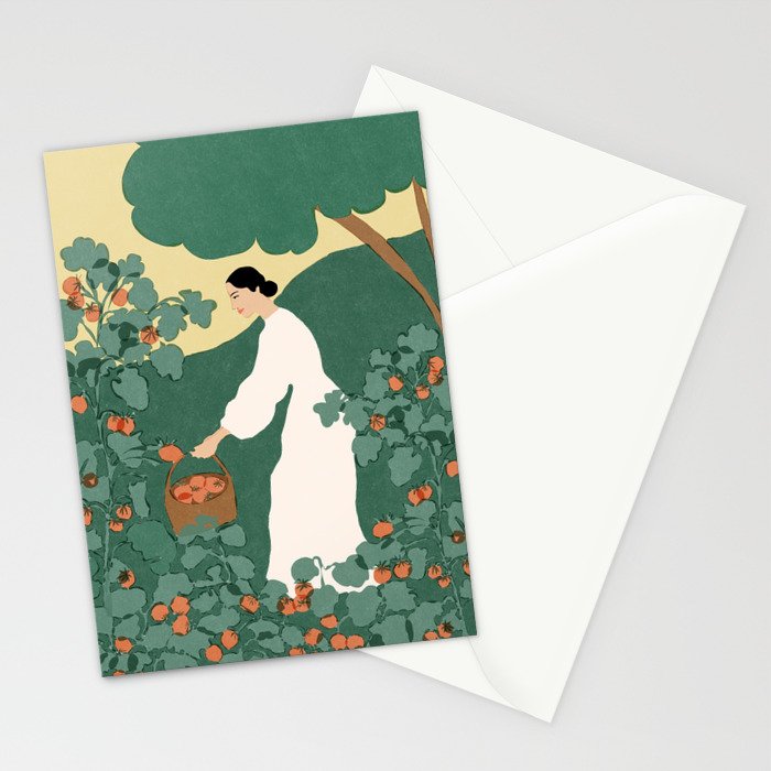 Tomato Girl Summer Stationery Card Gallery Image 2