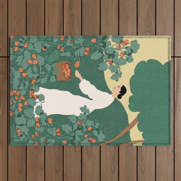 Tomato Girl Summer Outdoor Rug Gallery Image 1