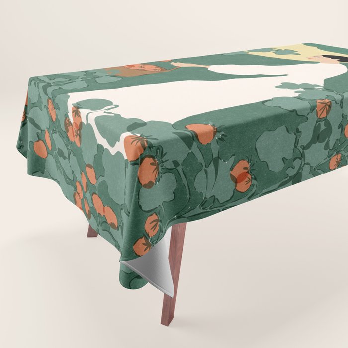 Tomato Girl Summer Tablecloth Gallery Image 1