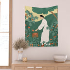 Tomato Girl Summer Wall Tapestry Gallery Image 2