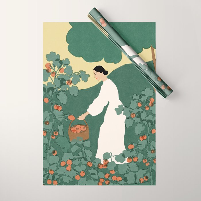 Tomato Girl Summer Wrapping Paper Gallery Image 1