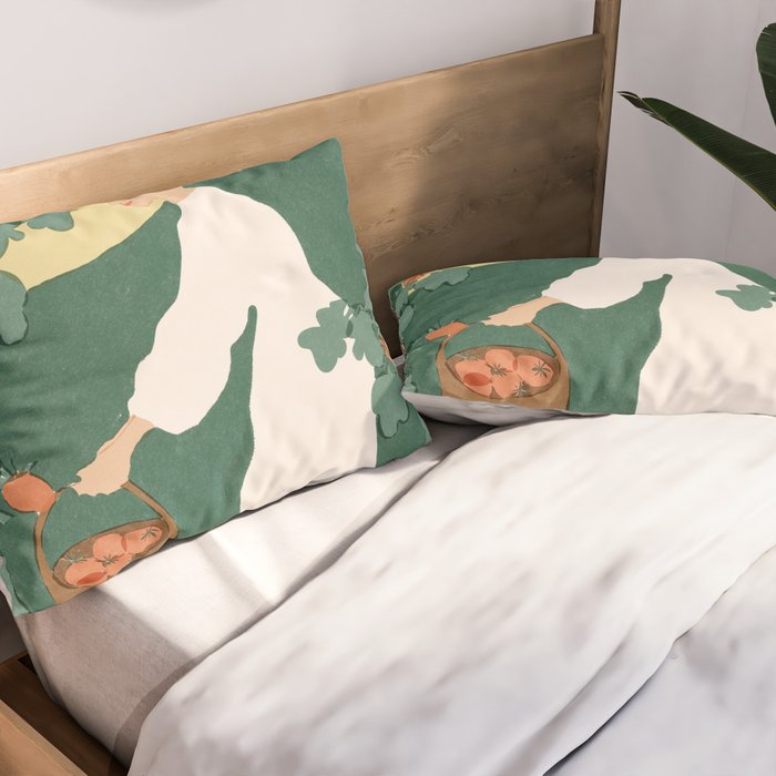Tomato Girl Summer Pillow Sham Gallery Image 2