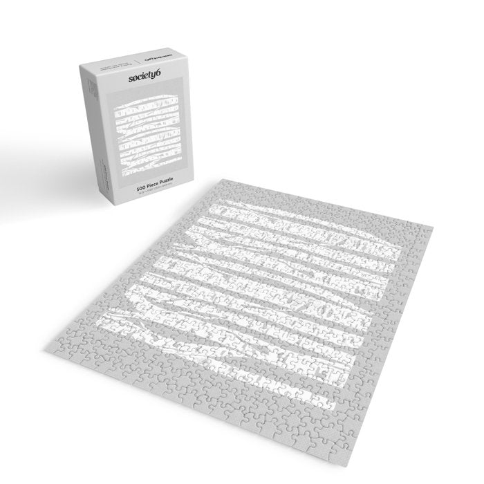 Woodcut Birches Grey Jigsaw Puzzle Gallery Image 2