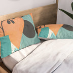 Modern Abstract Vases with Plant 2 Pillow Sham Gallery Image 2