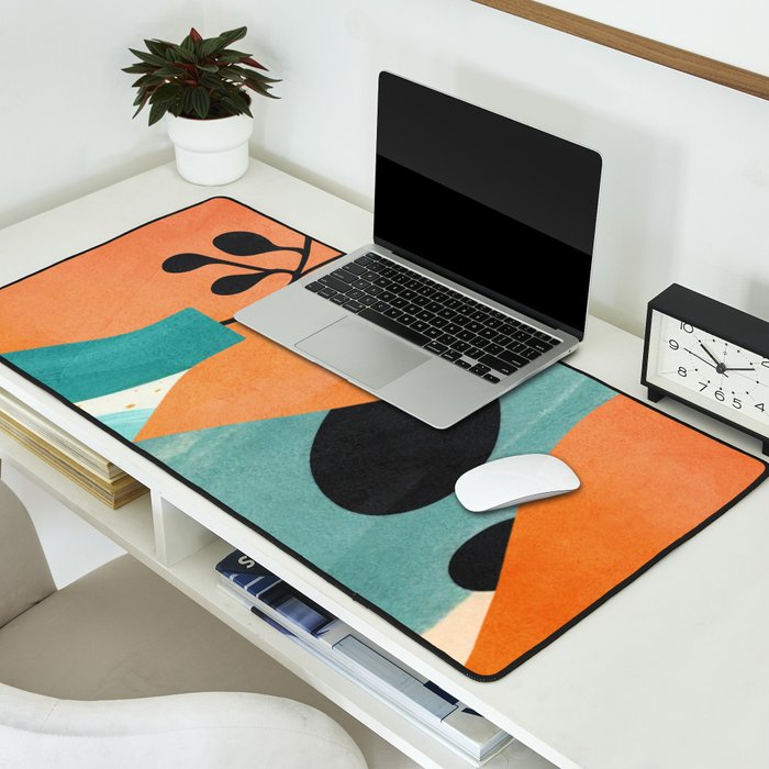 Modern Abstract Vases with Plant 2 Desk Mat Gallery Image 2