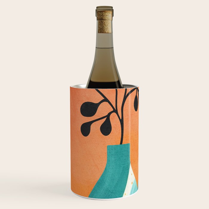 Modern Abstract Vases with Plant 2 Wine Chiller Gallery Image 2