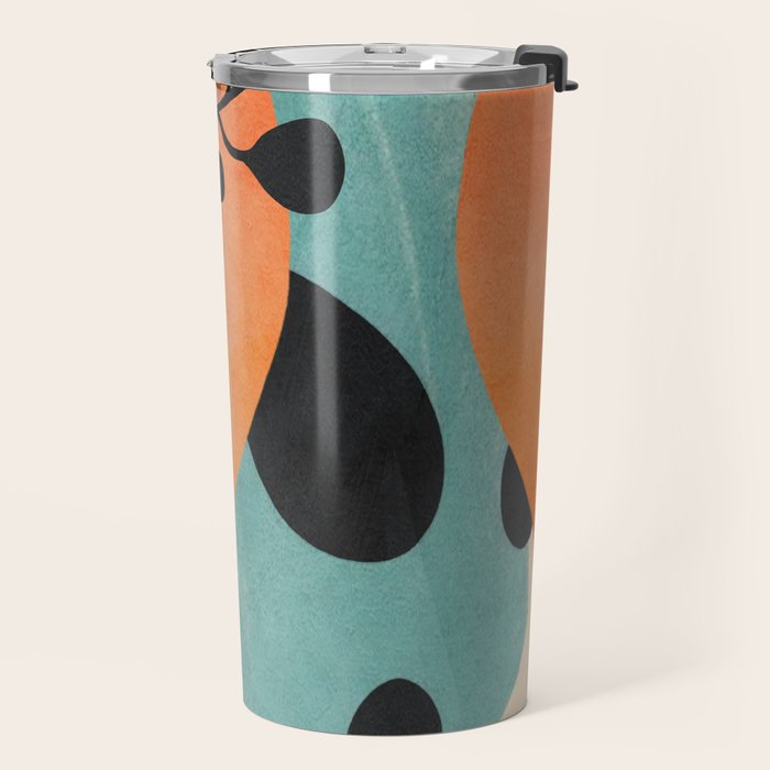 Modern Abstract Vases with Plant 2 Travel Mug Gallery Image 2