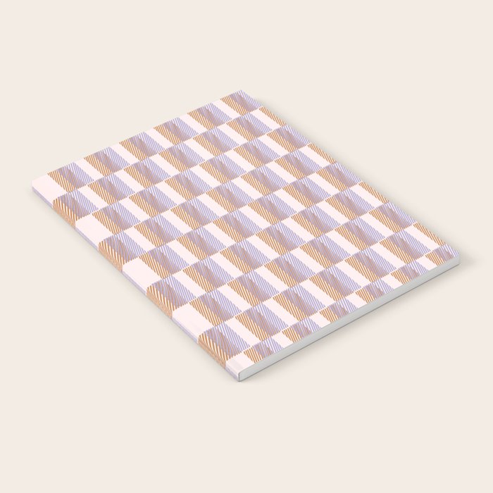 Retro vintage check: digital lavender and beige  Notebook Gallery Image 1