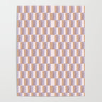 Retro vintage check: digital lavender and beige  Poster Gallery Image 4