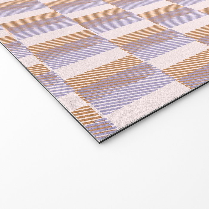 Retro vintage check: digital lavender and beige  Welcome Mat Gallery Image 2