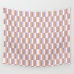 Retro vintage check: digital lavender and beige  Wall Tapestry Gallery Image 4