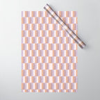 Retro vintage check: digital lavender and beige  Wrapping Paper Gallery Image 1