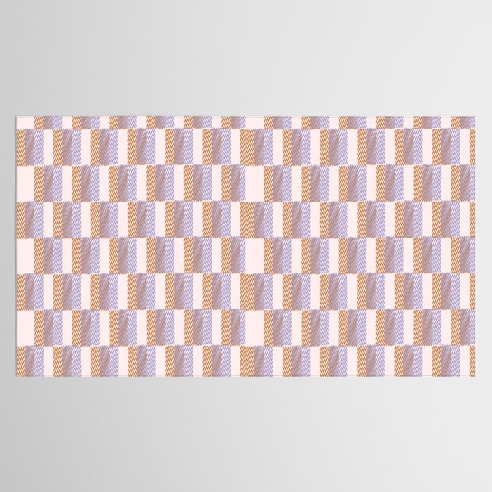 Retro vintage check: digital lavender and beige  Tablecloth Gallery Image 2