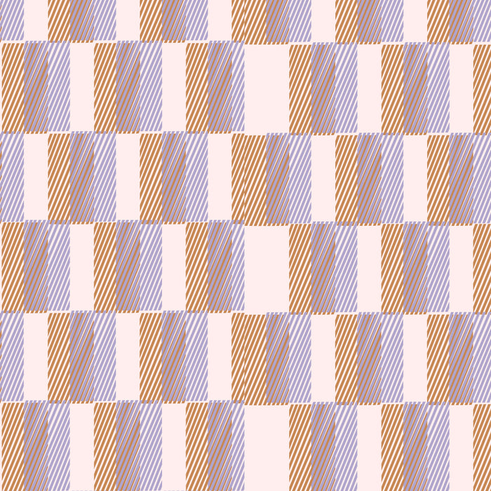 Retro vintage check: digital lavender and beige  Coffee Mug Gallery Image 2