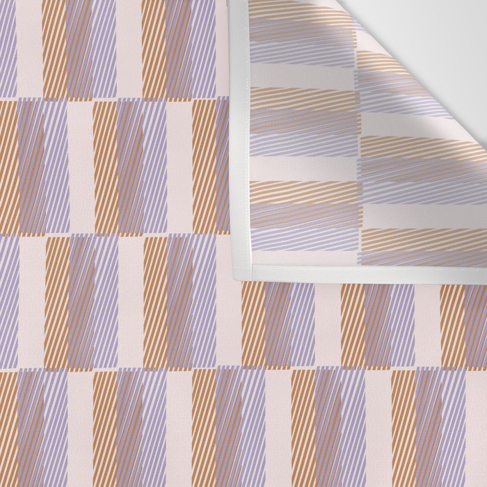 Retro vintage check: digital lavender and beige  Wall Tapestry Gallery Image 3