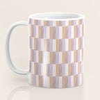 Retro vintage check: digital lavender and beige  Coffee Mug Gallery Image 3