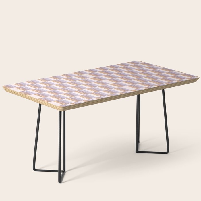 Retro vintage check: digital lavender and beige  Coffee Table Gallery Image 1