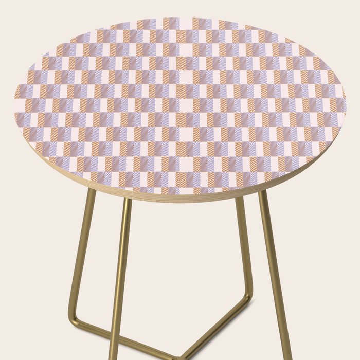 Retro vintage check: digital lavender and beige  Side Table Gallery Image 2