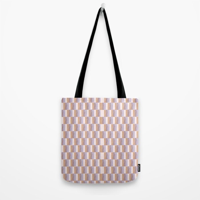 Retro vintage check: digital lavender and beige  Tote Bag Gallery Image 2