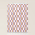 Retro vintage check: digital lavender and beige  Stationery Card Gallery Image 2