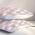 Retro vintage check: digital lavender and beige  Pillow Sham Gallery Image 3