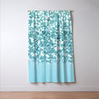 Sparkly Frozen Blue Glitter Ombre Window Curtain Gallery Image 3
