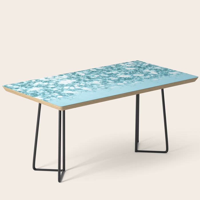 Sparkly Frozen Blue Glitter Ombre Coffee Table Gallery Image 1