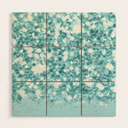 Sparkly Frozen Blue Glitter Ombre Wood Wall Art Gallery Image 1