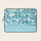 Sparkly Frozen Blue Glitter Ombre Laptop Sleeve Gallery Image 1