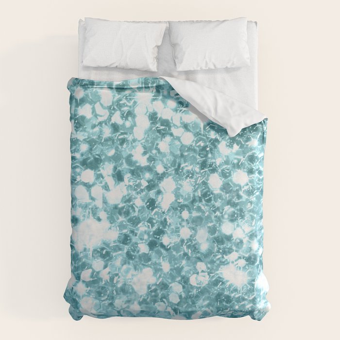 Sparkly Frozen Blue Glitter Ombre Duvet Cover Gallery Image 6
