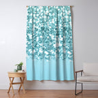 Sparkly Frozen Blue Glitter Ombre Window Curtain Gallery Image 5