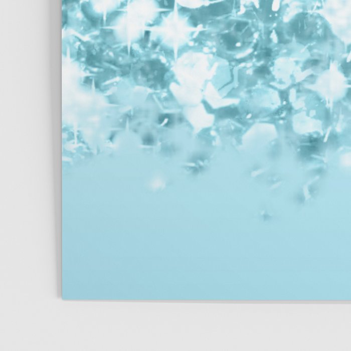 Sparkly Frozen Blue Glitter Ombre Poster Gallery Image 3