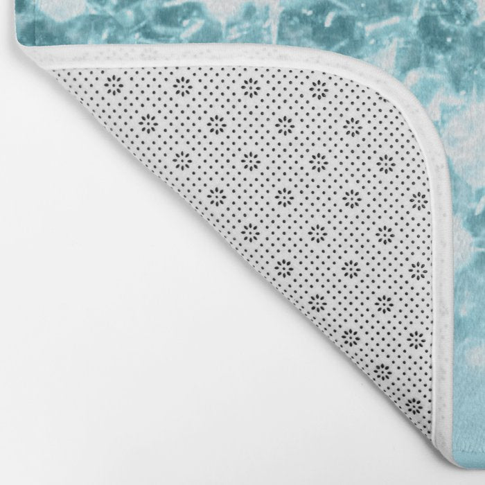 Sparkly Frozen Blue Glitter Ombre Bath Mat Gallery Image 2