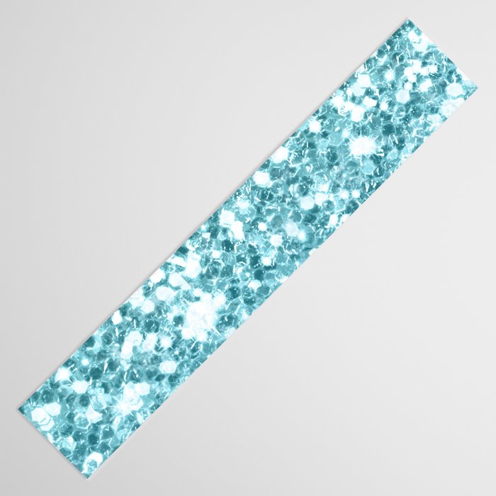 Sparkly Frozen Blue Glitter Ombre Table Runner Gallery Image 3