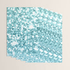 Sparkly Frozen Blue Glitter Ombre Wrapping Paper Gallery Image 3