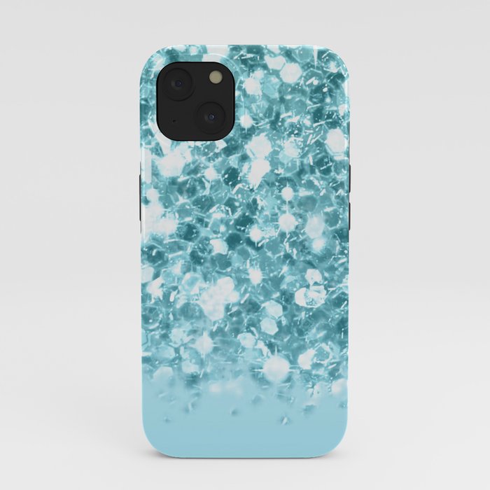Sparkly Frozen Blue Glitter Ombre iPhone Case Gallery Image 37