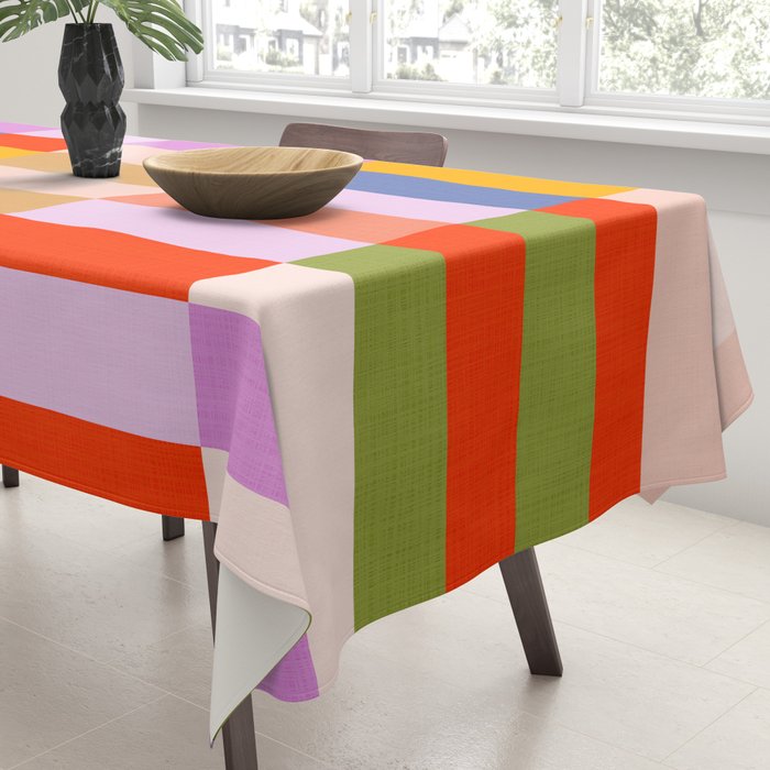 Retro Colourful Bauhaus Pattern Tablecloth Gallery Image 3