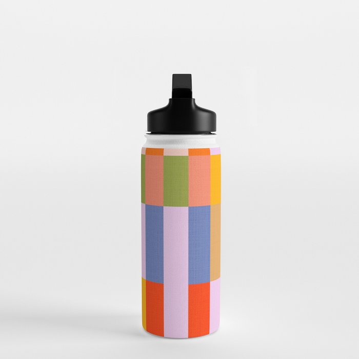 Retro Colourful Bauhaus Pattern Water Bottle Gallery Image 3