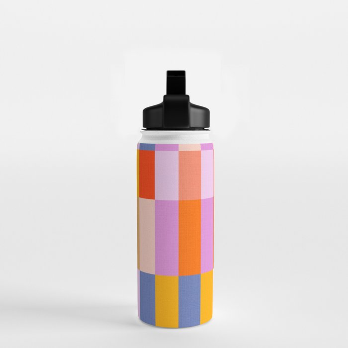 Retro Colourful Bauhaus Pattern Water Bottle Gallery Image 2