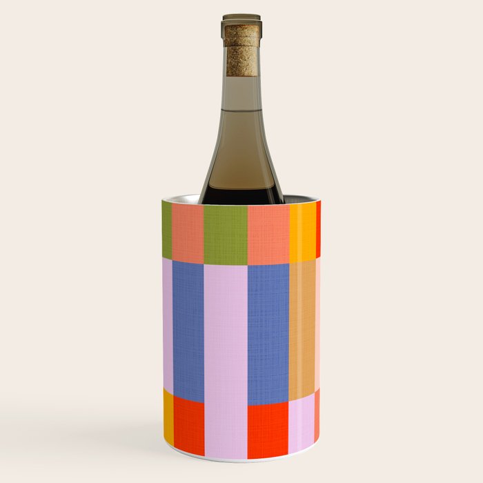 Retro Colourful Bauhaus Pattern Wine Chiller Gallery Image 2