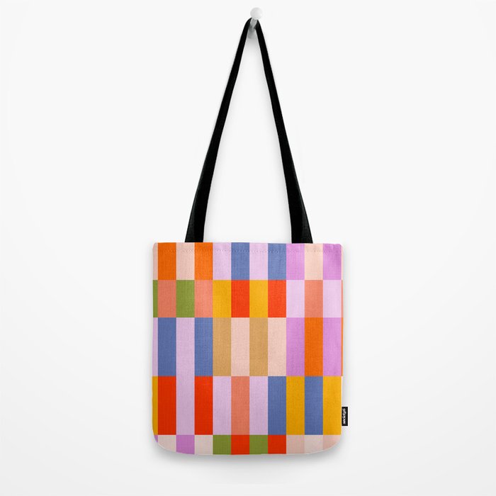Retro Colourful Bauhaus Pattern Tote Bag Gallery Image 2