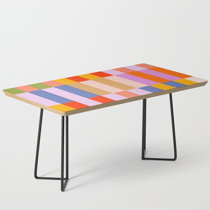 Retro Colourful Bauhaus Pattern Coffee Table Gallery Image 1