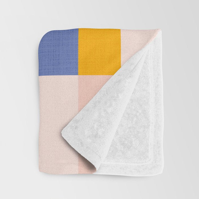 Retro Colourful Bauhaus Pattern Throw Blanket Gallery Image 3