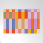 Retro Colourful Bauhaus Pattern Welcome Mat Gallery Image 1