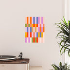 Retro Colourful Bauhaus Pattern Poster Gallery Image 2