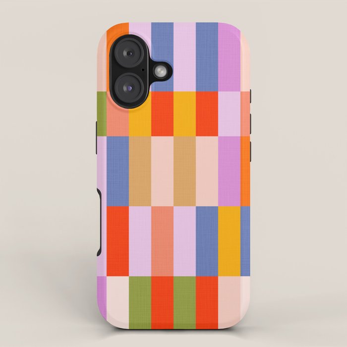 Retro Colourful Bauhaus Pattern iPhone Case Gallery Image 1