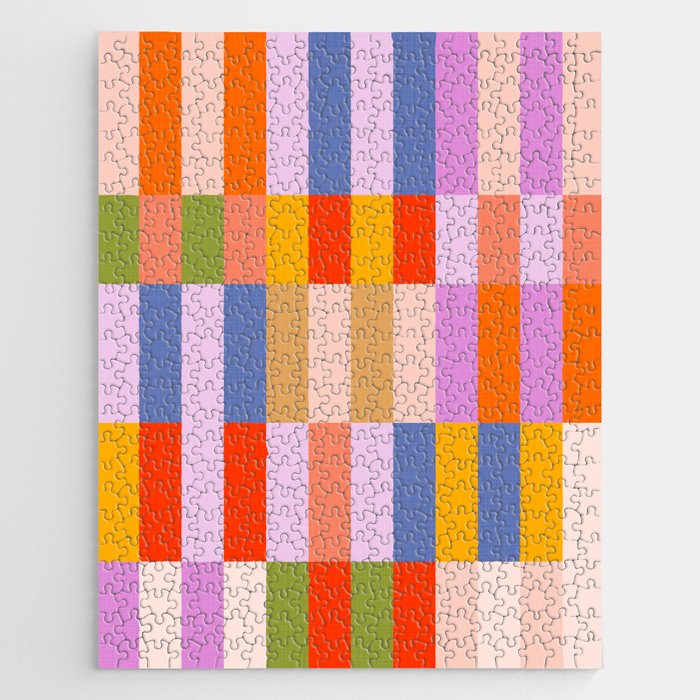 Retro Colourful Bauhaus Pattern Jigsaw Puzzle Gallery Image 1