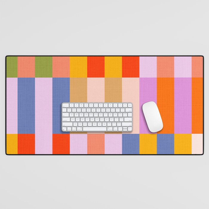 Retro Colourful Bauhaus Pattern Desk Mat Gallery Image 1