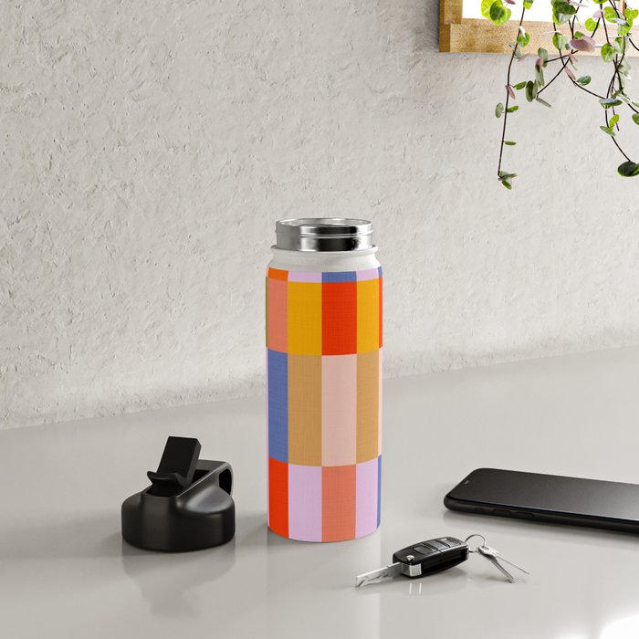 Retro Colourful Bauhaus Pattern Water Bottle Gallery Image 4