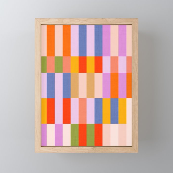 Retro Colourful Bauhaus Pattern Mini Art Print Gallery Image 1